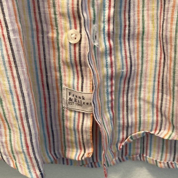 Frank & Eileen Rainbow Striped Linen Barry - Picture 4 of 4